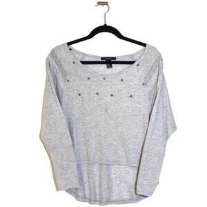 Jeweled Detail Top with Mesh Back Size Medium